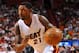 Nov 12, 2013; Miami, FL, USA; Miami Heat shooting guard Roger Mason Jr. (21) drives to the basket against the Milwaukee Bucks during the second half at American Airlines Arena. Mandatory Credit: Steve Mitchell-USA TODAY Sports