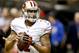 Nov 17, 2013; New Orleans, LA, USA; San Francisco 49ers quarterback Colin Kaepernick (7) warms up prior to a game against the New Orleans Saints at Mercedes-Benz Superdome. Mandatory Credit: Derick E. Hingle-USA TODAY Sports
