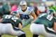 October 20, 2013; Philadelphia, PA, USA; Dallas Cowboys middle linebacker Sean Lee (50) during second half action against the Philadelphia Eagles at Lincoln Financial Field. Mandatory Credit: Jeffrey Pittenger-USA TODAY Sports