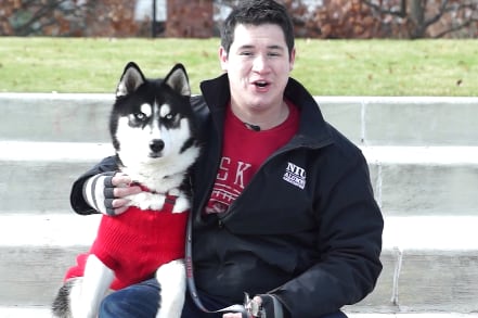NIU Releases Training Video of Their New Mascot, Mission the Husky