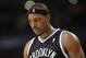 Nov 26, 2013; Toronto, Ontario, CAN; Brooklyn Nets forward Paul Pierce (34) during their game against the Toronto Raptors at Air Canada Centre. The Nets beat the Raptors 102-100. Mandatory Credit: Tom Szczerbowski-USA TODAY Sports