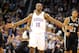 Nov 27, 2013; Oklahoma City, OK, USA; Oklahoma City Thunder point guard Reggie Jackson (15) reacts to a play in action against the San Antonio Spurs during the fourth quarter at Chesapeake Energy Arena. Mandatory Credit: Mark D. Smith-USA TODAY Sports