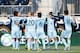 CHESTER, PA - MARCH 02: Graham Zusi #8 of Sporting Kansas City is congratulated by teammates after scoring a goal in the first half of the MLS game against the Philadelphia Union at PPL Park on March 2, 2013 in Chester, Pennsylvania. (Photo by Brian Garfinkel/Getty Images)