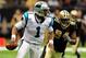 NEW ORLEANS, LA - JANUARY 1: Cam Newton #1 of the Carolina Panthers scrambles against Cameron Jordan #94 of the New Orleans Saints at the Mercedes-Benz Superdome on January 1, 2012 in New Orleans, Louisiana (Photo by Scott Cunningham/Getty Images)