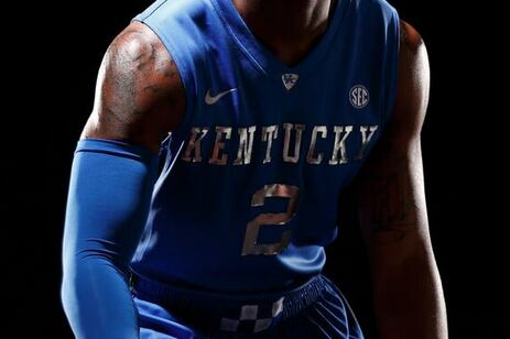 Photo: Kentucky's Basketball Uniforms to Feature “Silver Chrome” Lettering