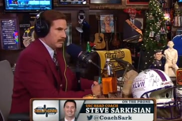 Video: Ron Burgundy Interviews Steve Sarkisian on Dan Patrick Show