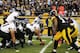Oct 20, 2013; Pittsburgh, PA, USA; The Baltimore Ravens offense lines up against the Pittsburgh Steelers defense during the third quarter at Heinz Field. The Steelers won 19-16. Mandatory Credit: Charles LeClaire-USA TODAY Sports