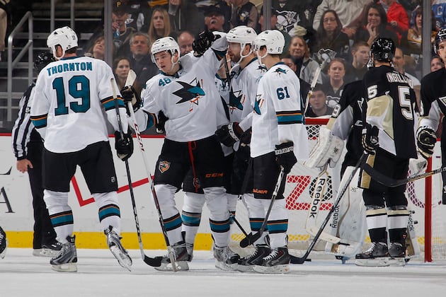 Sharks' Six-Game Winning Streak Snaps in Pittsburgh