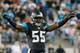 JACKSONVILLE, FL - DECEMBER 05: Geno Hayes #55 of the Jacksonville Jaguars asks the crowd for noise during the game against the Houston Texans at EverBank Field on December 5, 2013 in Jacksonville, Florida. (Photo by Sam Greenwood/Getty Images)