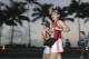 HONOLULU - DECEMBER 11: With Waikiki Beach in the background, Junko Moriyuki, of Kitakyuusyuu-Shi Japan, participates in the 2005 Honolulu Marathon on December 11, 2005 in Honolulu, Hawaii. (Photo by Marco Garcia/Getty Images)
