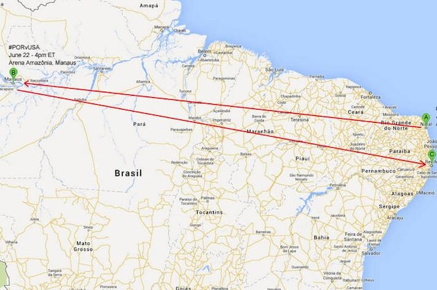 USMNT Must Travel 8,866 Miles in Group Play
