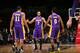 Wesley Johnson (left), Xavier Henry (middle) and Nick Young (right) of the L.A. Lakers