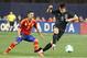 Jun 11, 2013; Bronx, NY, USA; Republic of Ireland defender Sean St. Ledger (5) controls the ball in front of Spain forward David Villa (7) during the first half of a friendly match at Yankee Stadium. Mandatory Credit: Brad Penner-USA TODAY Sports