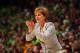 DENVER, CO - APRIL 03: Head coach Kim Mulkey of the Baylor Bears reacts as she coaches in the first half against the Notre Dame Fighting Irish during the National Final game of the 2012 NCAA Division I Women's Basketball Championship at Pepsi Center on April 3, 2012 in Denver, Colorado. (Photo by Doug Pensinger/Getty Images)