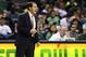 Nov 12, 2013; Waco, TX, USA; Baylor Bears head coach Scott Drew reacts during the game against the South Carolina Gamecocks at The Ferrell Center. Baylor won 66-64. Mandatory Credit: Kevin Jairaj-USA TODAY Sports