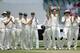 ADELAIDE, AUSTRALIA - DECEMBER 07: Mitchell Johnson of Australia waves the English Barmy Army fans after taking 5 wickets during day three of the Second Ashes Test match between Australia and England at Adelaide Oval on December 7, 2013 in Adelaide, Australia. (Photo by Gareth Copley/Getty Images)