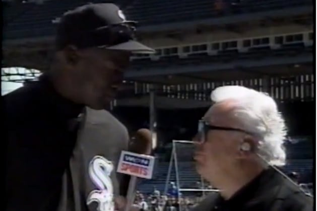 VIDEO: Chicago Legends Harry Caray, Michael Jordan in Wrigley Field