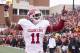 Dec 7, 2013; Stillwater, OK, USA; Oklahoma Sooners wide receiver Lacoltan Bester (11) celebrates after the touchdown during the fourth quarter against the Oklahoma State Cowboys at Boone Pickens Stadium. Mandatory Credit: Richard Rowe-USA TODAY Sports