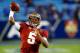 CHARLOTTE, NC - DECEMBER 07: Quarterback Jameis Winston #5 of the Florida State Seminoles warms up before the ACC Championship game against the Duke Blue Devils at Bank of America Stadium on December 7, 2013 in Charlotte, North Carolina. (Photo by Streeter Lecka/Getty Images)
