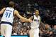 Dec 3, 2013; Dallas, TX, USA; Dallas Mavericks guard Monta Ellis (11) celebrates with forward Dirk Nowitzki (41) after a basket in the fourth quarter against the Charlotte Bobcats at American Airlines Center. The Mavs beat the Bobcats 89-82. Mandatory Credit: Matthew Emmons-USA TODAY Sports