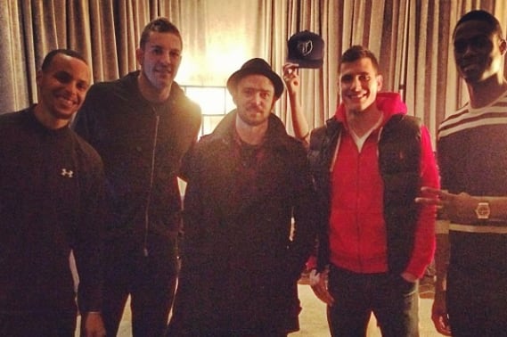 Instagram: Warriors Hang Out with Justin Timberlake