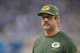 DETROIT, MI - NOVEMBER 28: Green Bay Packers quarterback Aaron Rogers #12 watches the action during the second quarter of the game against the Detroit Lions at Ford Field on November 28, 2013 in Detroit, Michigan. The Lions defeated the Packers 40-10. (Photo by Leon Halip/Getty Images)