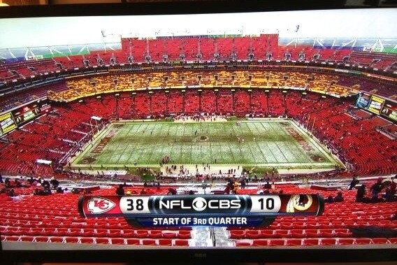 Crowd Is Sparse to Start 3rd Quarter of Chiefs-Redskins Game at FedExField 