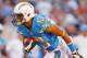 Dec 1, 2013; San Diego, CA, USA; San Diego Chargers wide receiver Keenan Allen (13) carries the ball in the 4th quarter during the Chargers 17-10 loss to the Cincinnati Bengals at Qualcomm Stadium. Mandatory Credit: Stan Liu-USA TODAY Sports