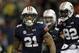 Dec 7, 2013; Atlanta, GA, USA; Auburn Tigers running back Tre Mason (21) celebrates after a touchdown against the Missouri Tigers during the fourth quarter of the 2013 SEC Championship game at Georgia Dome. Auburn won 59-42. Mandatory Credit: Brett Davis-USA TODAY Sports