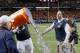 ATLANTA, GA - DECEMBER 07: Head coach Gus Malzahn of the Auburn Tigers has gatorate dumped on him in celebration of their 59-42 win over the Missouri Tigers during the SEC Championship Game at Georgia Dome on December 7, 2013 in Atlanta, Georgia. (Photo by Kevin C. Cox/Getty Images)