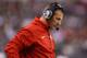 INDIANAPOLIS, IN - DECEMBER 07: Head coach Urban Meyer of the Ohio State Buckeyes looks down during the Big Ten Conference Championship game against the Michigan State Spartans at Lucas Oil Stadium on December 7, 2013 in Indianapolis, Indiana. (Photo by Andy Lyons/Getty Images)