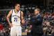 MEMPHIS, TN - NOVEMBER 30: Tayshaun Prince #21 of the Memphis Grizzlies talks with head coach Dave Joerger of the Memphis Grizzlies during a game against the Brooklyn Nets on November 30, 2013 at FedExForum in Memphis, Tennessee. NOTE TO USER: User expressly acknowledges and agrees that, by downloading and or using this photograph, User is consenting to the terms and conditions of the Getty Images License Agreement. Mandatory Copyright Notice: Copyright 2013 NBAE (Photo by Joe Murphy/NBAE via Getty Images)