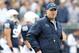 Nov 2, 2013; University Park, PA, USA; Penn State Nittany Lions head coach Bill O'Brien walks on the field prior to the game against the Illinois Fighting Illini at Beaver Stadium. Mandatory Credit: Matthew O'Haren-USA TODAY Sports