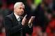 MANCHESTER, ENGLAND - DECEMBER 07: Alan Pardew the Newcastle manager pplauds the fans following his team's 1-0 victory during the Barclays Premier League match between Manchester United and Newcastle United at Old Trafford on December 7, 2013 in Manchester, England. (Photo by Richard Heathcote/Getty Images)