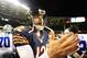 Dec 9, 2013; Chicago, IL, USA; Chicago Bears quarterback Josh McCown (12) walks off the field after defeating Dallas Cowboys 45-28 at Soldier Field. Mandatory Credit: Andrew Weber-USA TODAY Sports