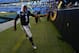Dec 1, 2013; Charlotte, NC, USA; Carolina Panthers quarterback Cam Newton (1) runs off the field after the game. The Carolina Panthers defeated the Tampa Bay Buccaneers 27-6 at Bank of America Stadium. Mandatory Credit: Bob Donnan-USA TODAY Sports