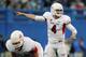 SAN JOSE, CA - NOVEMBER 29: Quarterback Derek Carr #4 of the Fresno State Bulldogs points out the San Jose State Spartans defense in the second quarter on November 29, 2013 at Spartan Stadium in San Jose, California. (Photo by Brian Bahr/Getty Images)