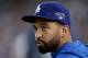 LOS ANGELES, CA - OCTOBER 14: Matt Kemp of the Los Angeles Dodgers looks on while taking on the St. Louis Cardinals in Game Three of the National League Championship Series at Dodger Stadium on October 14, 2013 in Los Angeles, California. (Photo by Jeff Gross/Getty Images)