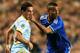 LONDON, ENGLAND - DECEMBER 11: Ashley Cole of Chelsea goes past Nicolae Stanciu of Steaua during the UEFA Champions League Group E match between Chelsea and FC Steaua Bucuresti at Stamford Bridge on December 11, 2013 in London, England. (Photo by Richard Heathcote/Getty Images)