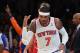 NEW YORK, NY - DECEMBER 11: Carmelo Anthony #7 of the New York Knicks celebrates a three pointer in the second quarter against the Chicago Bulls at Madison Square Garden on December 11, 2013 in New York City. NOTE TO USER: User expressly acknowledges and agrees that, by downloading and or using this Photograph, user is consenting to the terms and conditions of the Getty Images License Agreement. (Photo by Bruce Bennett/Getty Images)