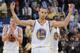 OAKLAND, CA - DECEMBER 11: Stephen Curry #30 of the Golden State Warriors celebrates against the Dallas Mavericks on December 11, 2013 at Oracle Arena in Oakland, California. NOTE TO USER: User expressly acknowledges and agrees that, by downloading and or using this photograph, user is consenting to the terms and conditions of Getty Images License Agreement. Mandatory Copyright Notice: Copyright 2013 NBAE (Photo by Rocky Widner/NBAE via Getty Images)