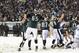 Dec 8, 2013; Philadelphia, PA, USA; Philadelphia Eagles offensive tackle Lane Johnson (65) celebrates a quarterback sneak for a touchdown during the fourth quarter against the Detroit Lions at Lincoln Financial Field. The Eagles defeated the Lions 34-20. Mandatory Credit: Howard Smith-USA TODAY Sports