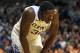 Nov 12, 2013; Chicago, IL, USA; Kentucky Wildcats forward Julius Randle (30) reacts to losing to Michigan State 78-74 after the second half at the United Center. Mandatory Credit: Dennis Wierzbicki-USA TODAY Sports