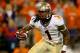 CLEMSON, SC - OCTOBER 19: Kelvin Benjamin #1 of the Florida State Seminoles during their game at Memorial Stadium on October 19, 2013 in Clemson, South Carolina. (Photo by Streeter Lecka/Getty Images)