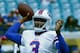 JACKSONVILLE, FL - DECEMBER 15: EJ Manuel #3 of the Buffalo Bills warms up before the game against the Jacksonville Jaguars at EverBank Field on December 15, 2013 in Jacksonville, Florida. (Photo by Sam Greenwood/Getty Images)