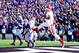 Nov 23, 2013; Manhattan, KS, USA; Oklahoma Sooners wide receiver Sterling Shepard (3) catches a pass for a touchdown against the Kansas State Wildcats during the first half at Bill Snyder Family Stadium. Mandatory Credit: Jasen Vinlove-USA TODAY Sports
