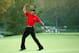 AUGUSTA, GA - APRIL 10: Tiger Woods celebrates after sinking a putt on the first playoff hole to win the 2005 Masters on April 10, 2005 at Augusta National Golf Course in Augusta, Georgia. (Photo By Jamie Squire/Getty Images for Golfweek)