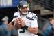 Dec 15, 2013; East Rutherford, NJ, USA; Seattle Seahawks quarterback Russell Wilson (3) before the game against the New York Giants at MetLife Stadium. Mandatory Credit: Robert Deutsch-USA TODAY Sports