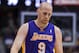 Nov 5, 2013; Dallas, TX, USA; Los Angeles Lakers center Chris Kaman (9) waits for play to resume against the Dallas Mavericks during the game at the American Airlines Center. The Mavericks defeated the Lakers 123-104. Mandatory Credit: Jerome Miron-USA TODAY Sports