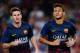 BARCELONA, SPAIN - AUGUST 28: Lionel Messi (L) of FC Barcelona and his team-mate Neymar look on during the warm up prior to the Spanish Super Cup second leg match between FC Barcelona and Atletico de Madrid at Nou Camp on August 28, 2013 in Barcelona, Spain. (Photo by David Ramos/Getty Images)